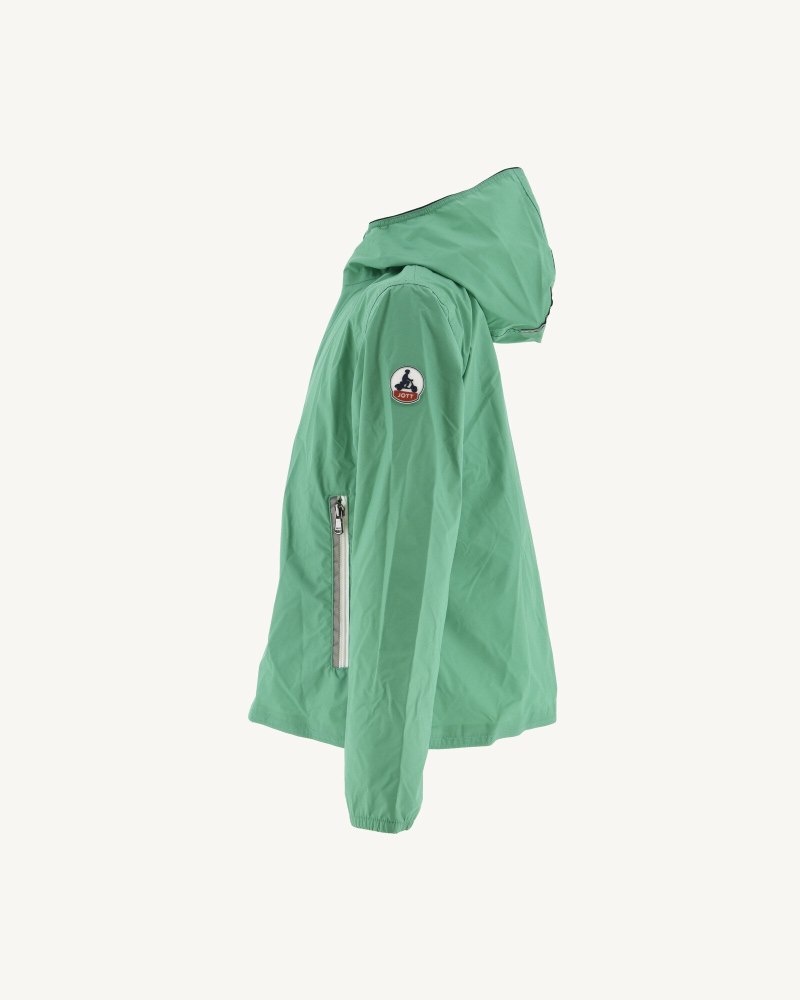 Green JOTT Madeira Hooded Waterproof Kids' Jackets | CQY-9356