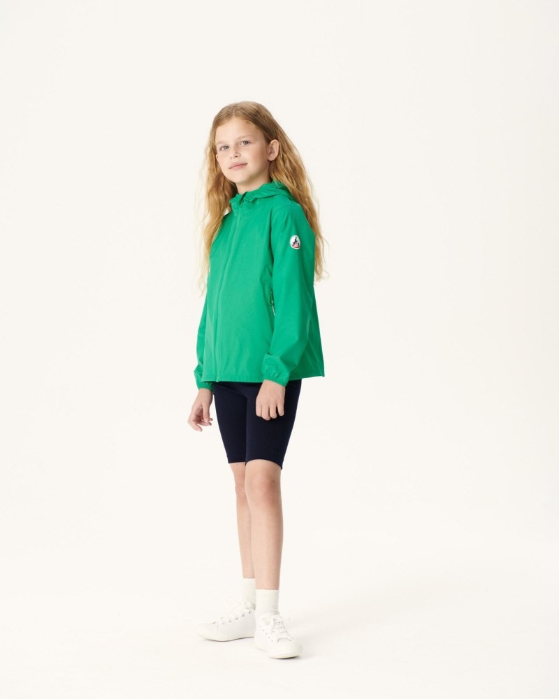 Green JOTT Madeira Hooded Waterproof Kids' Jackets | CQY-9356