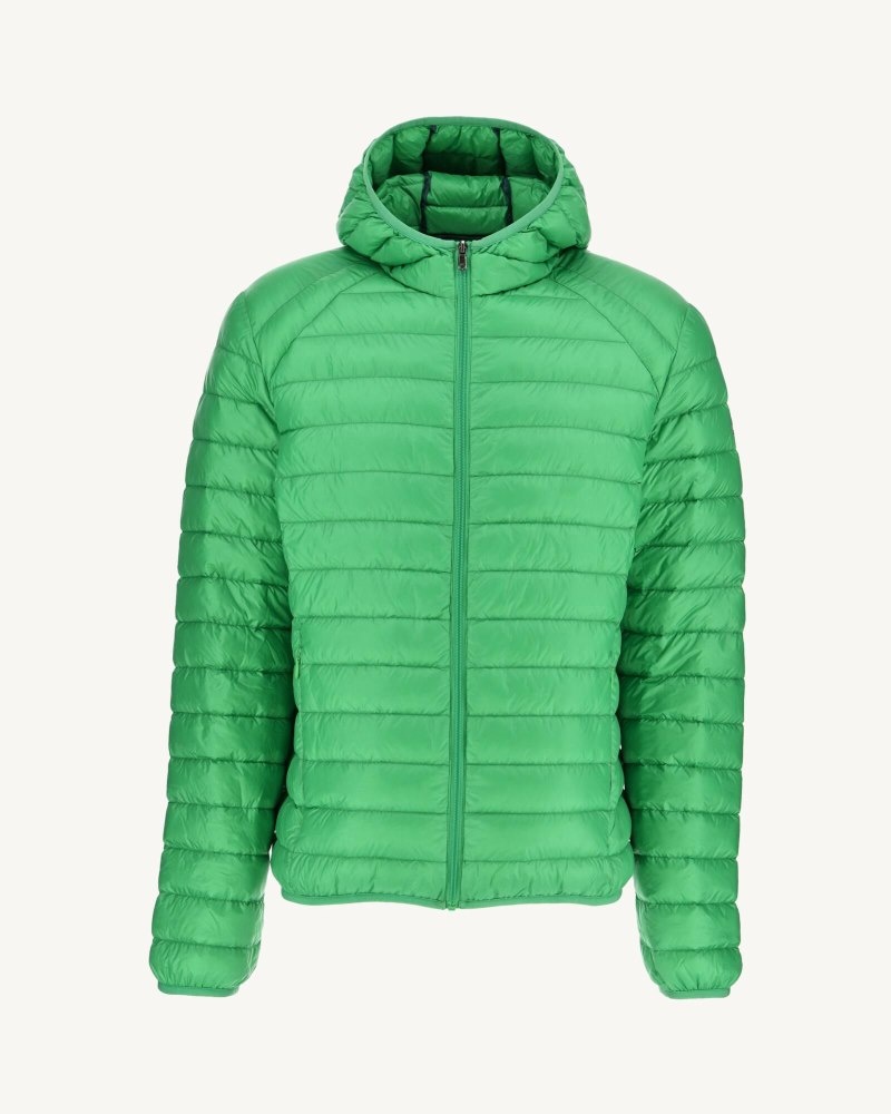 Green JOTT Nico Light Hooded Men's Puffer Jackets | IYJ-9046