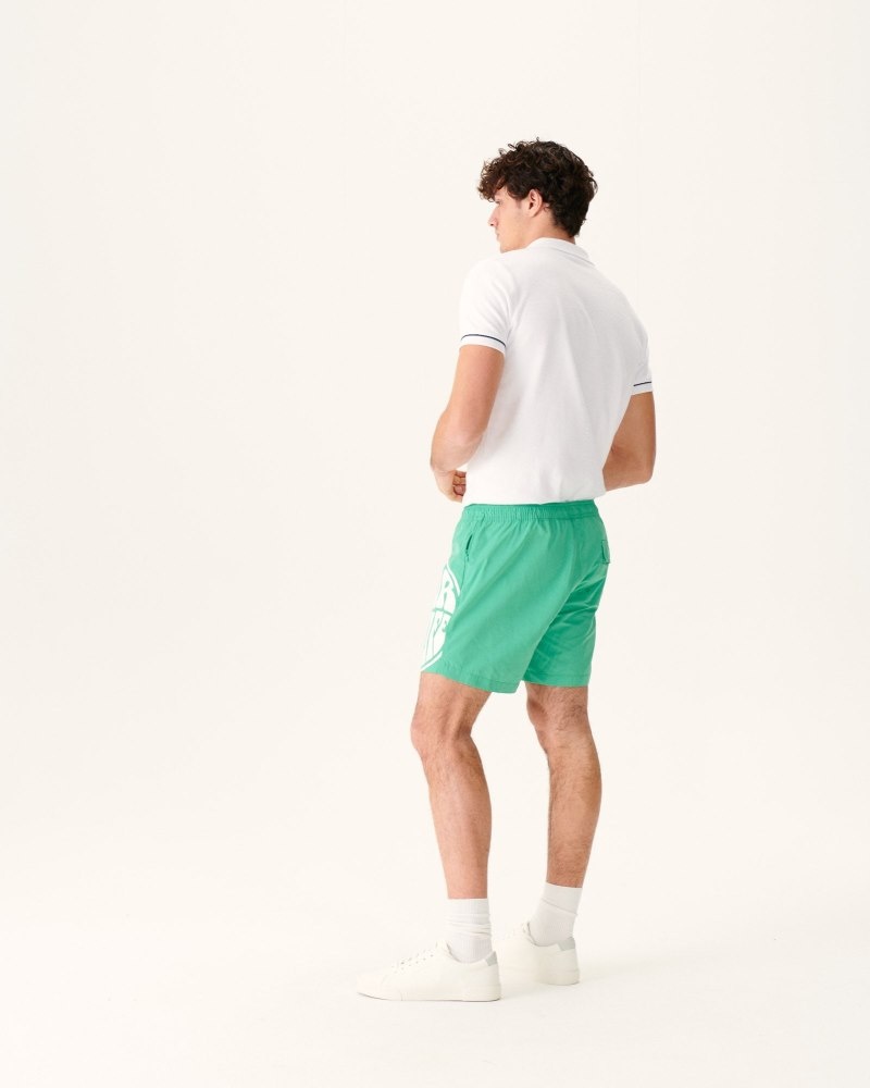 Green / White JOTT Biarritz Men's Swim Shorts | FFR-5639