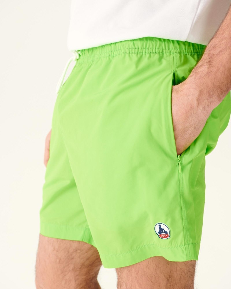 Green / White JOTT Biarritz Men's Swim Shorts | PRQ-6642