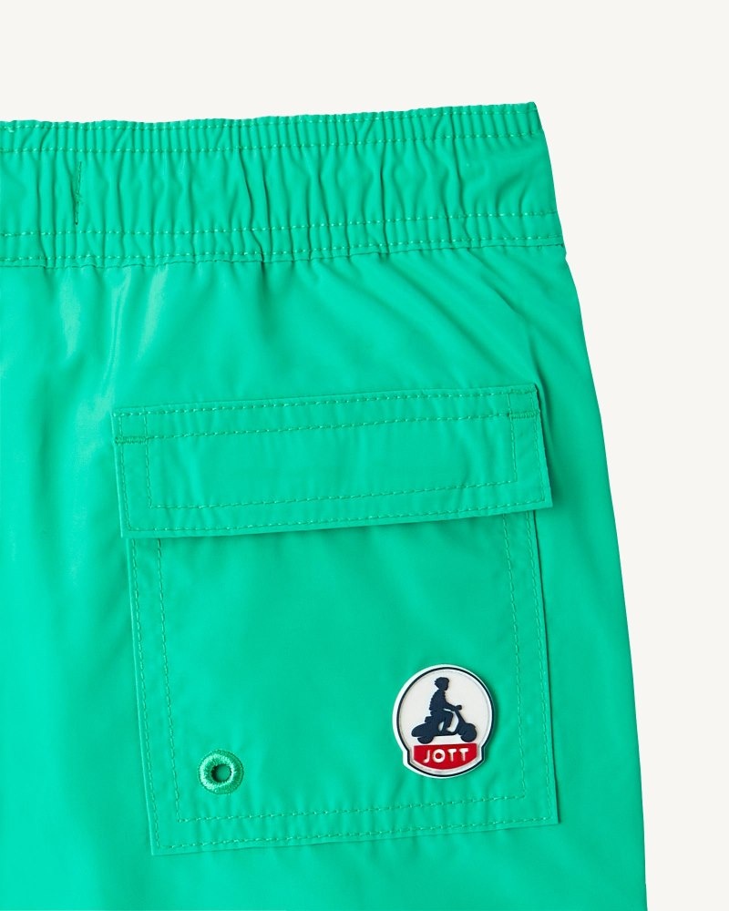 Green / White JOTT Cassis Kids' Swim Shorts | JHI-5521