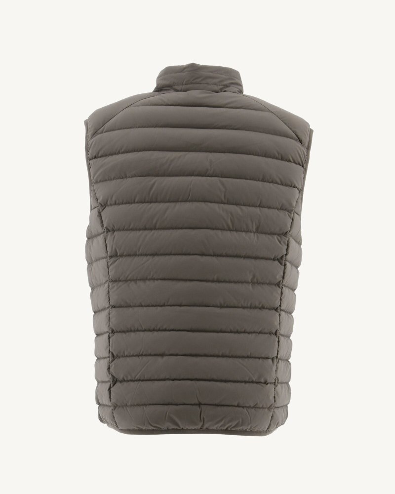 Grey Brown JOTT Arafo Stretch Sleeveless Men's Padded Jackets | NWN-8787