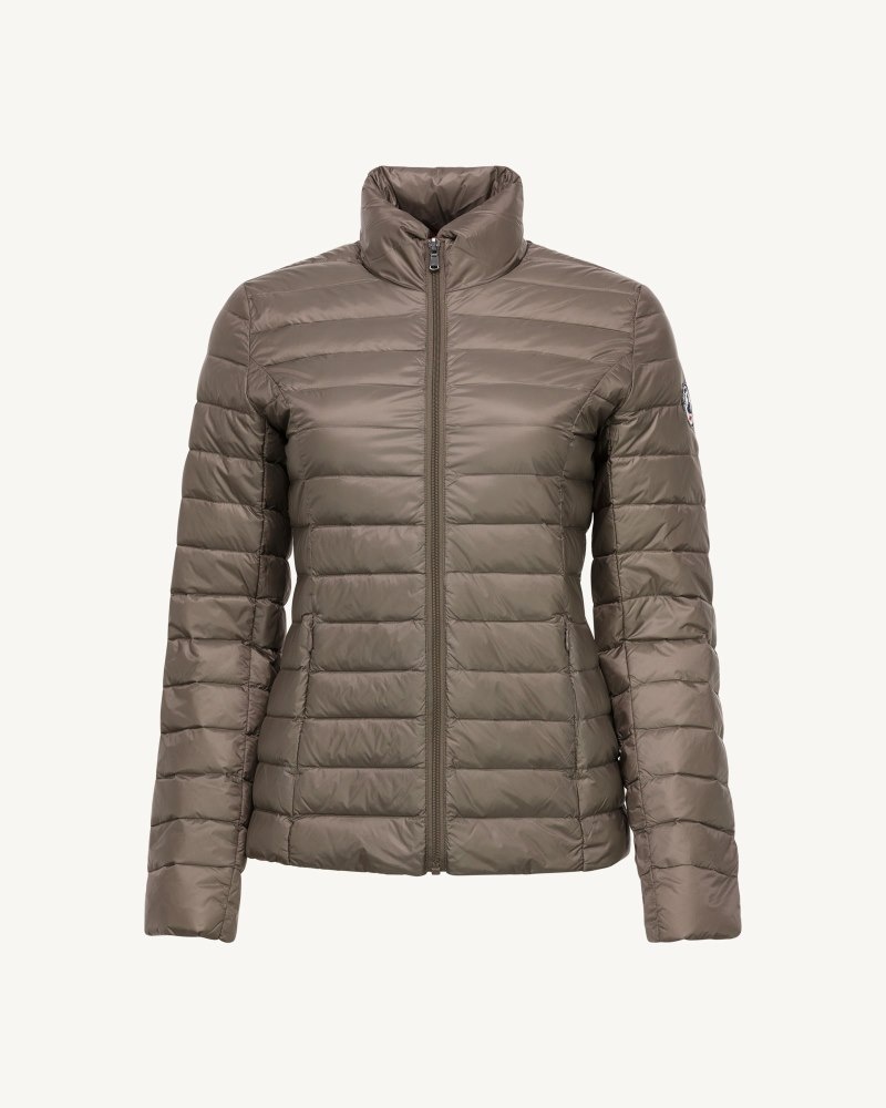 Grey Brown JOTT Cha Lightweight Women's Padded Jackets | OBX-9063