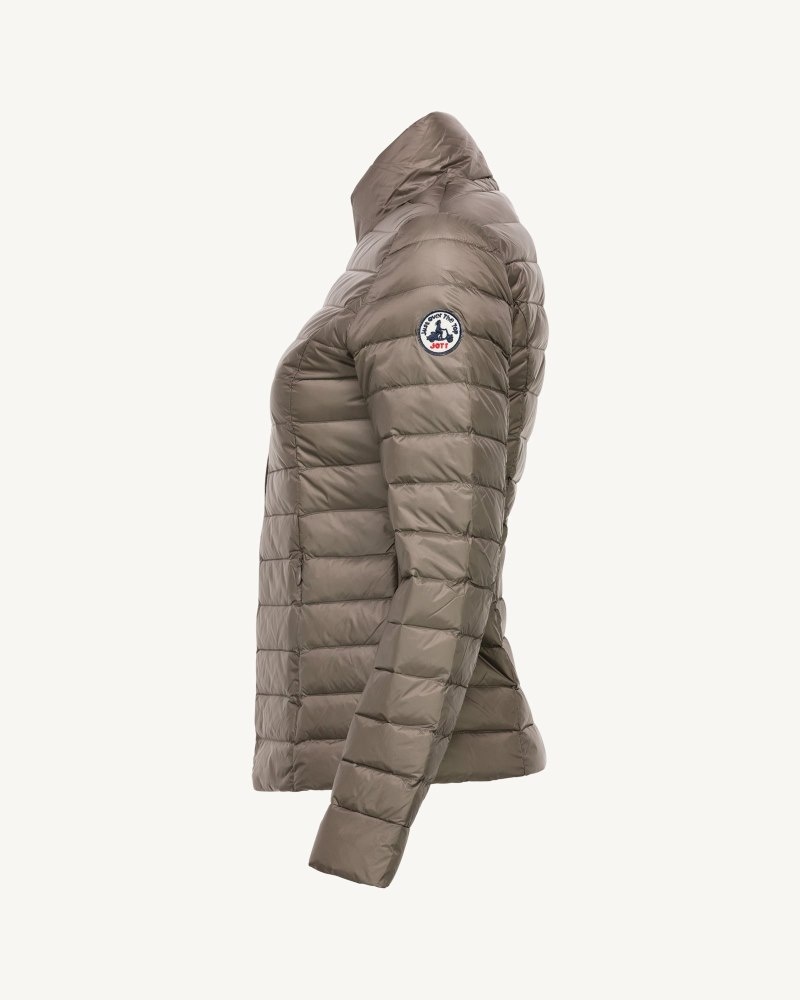 Grey Brown JOTT Cha Lightweight Women's Padded Jackets | OBX-9063