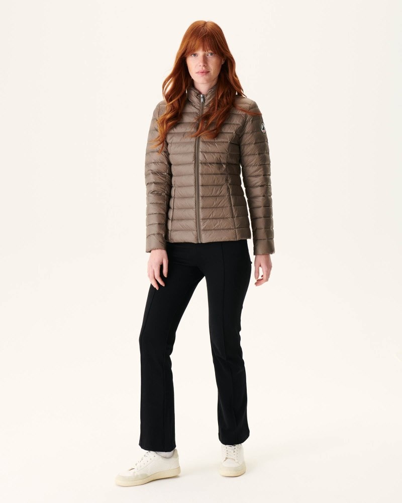 Grey Brown JOTT Cha Lightweight Women's Padded Jackets | OBX-9063