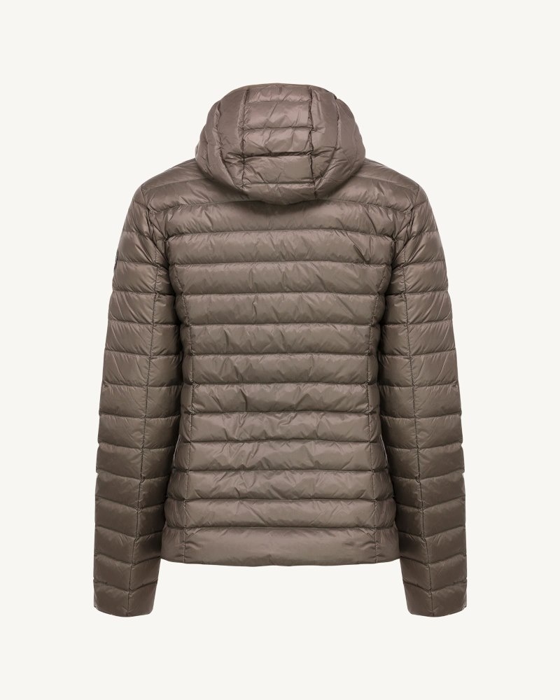 Grey Brown JOTT Cloe Lightweight Hooded Women's Down Jackets | AFE-2992