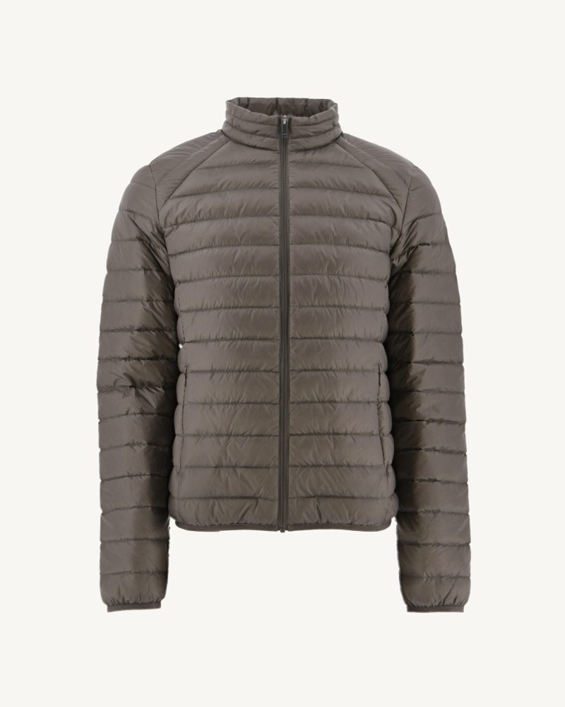 Grey Brown JOTT Light Mat Men's Down Jackets | GCJ-4098