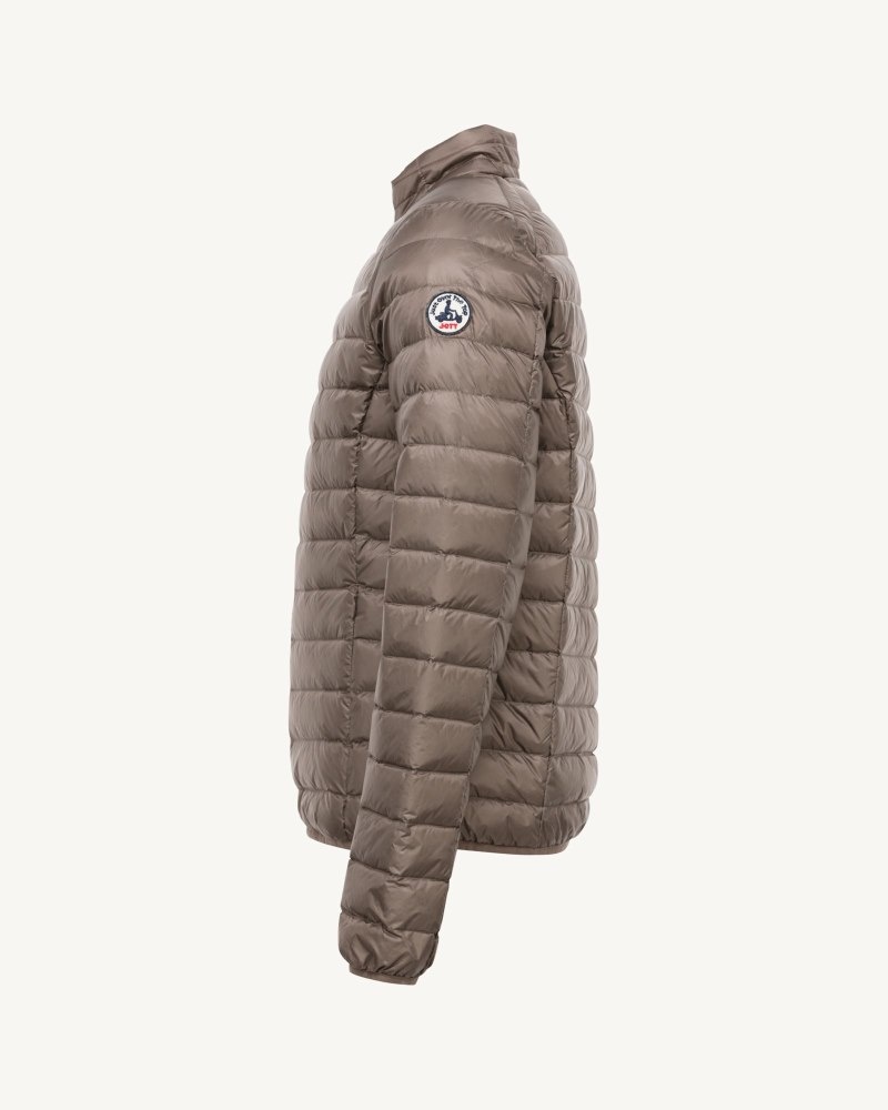 Grey Brown JOTT Light Mat Men's Down Jackets | GCJ-4098