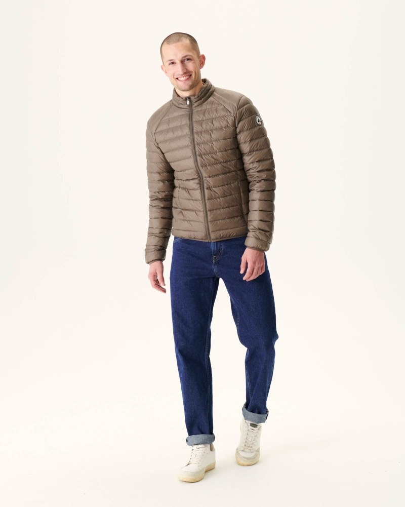 Grey Brown JOTT Light Mat Men's Down Jackets | GCJ-4098