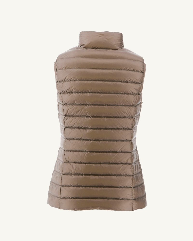 Grey Brown JOTT Seda Lightweight Sleeveless Women's Down Jackets | BGA-6353