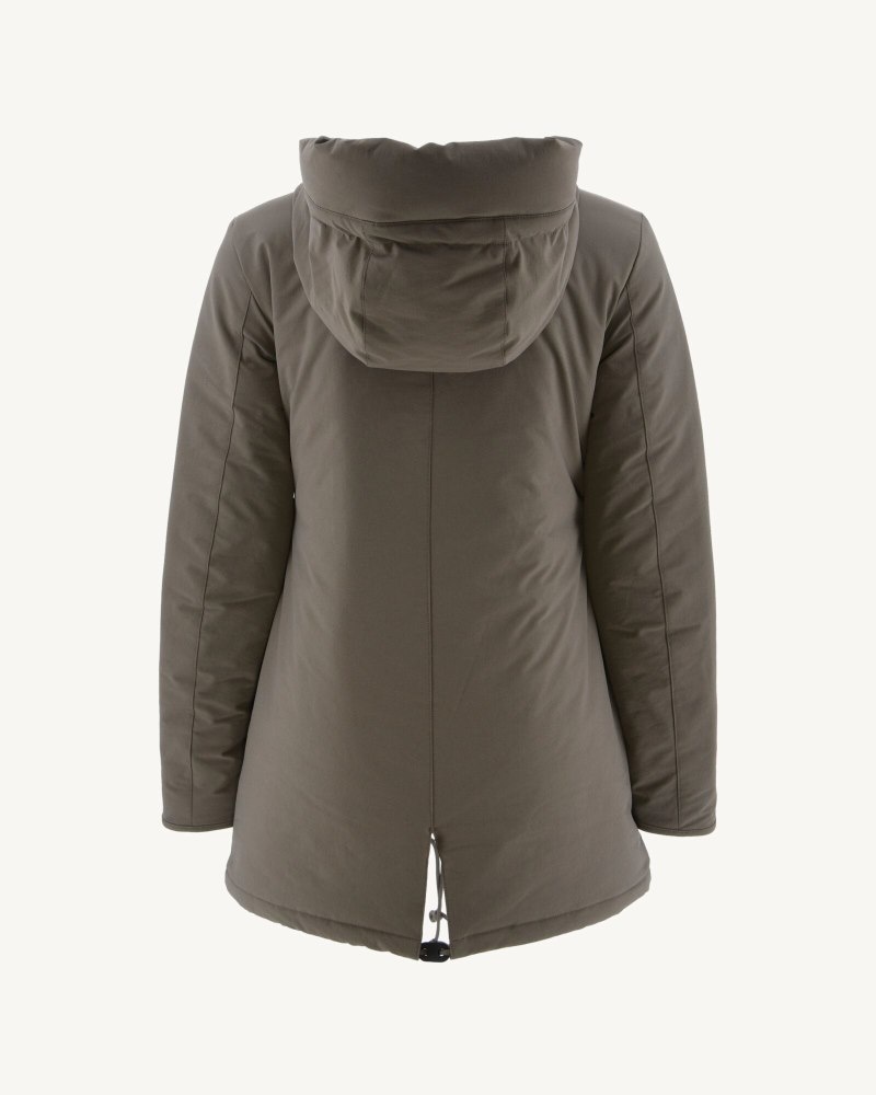 Grey Brown JOTT Siberian Hooded Women's Puffer Jackets | NAV-2586