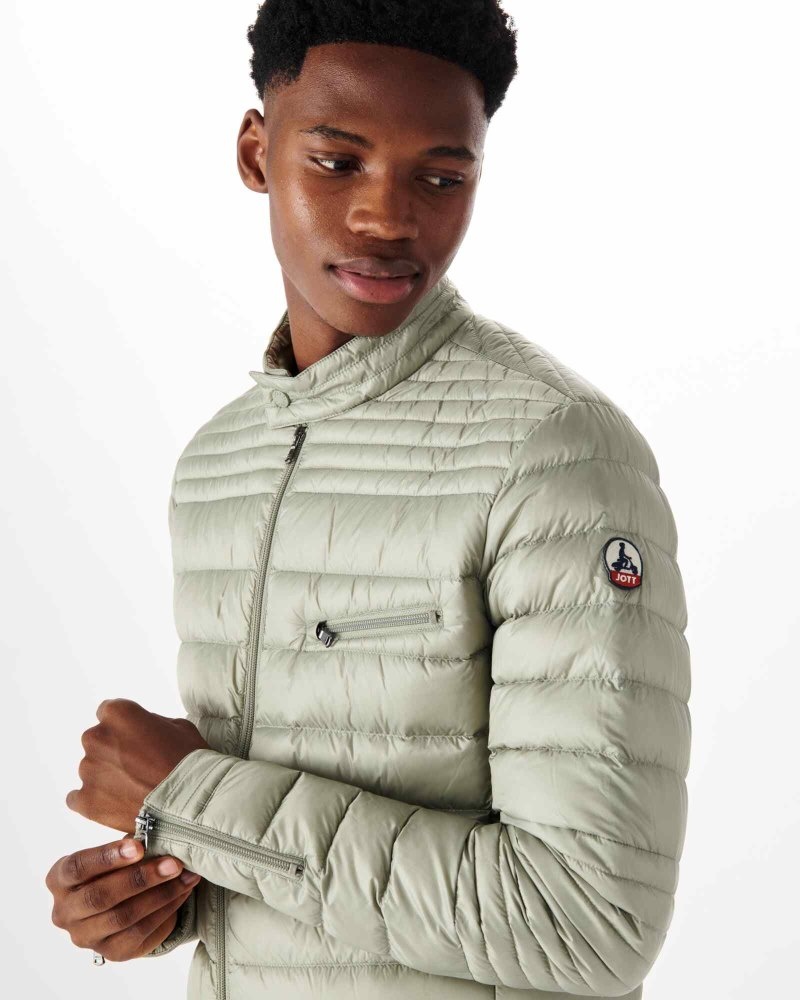 Grey Green JOTT David Men's Down Jackets | OCH-4965