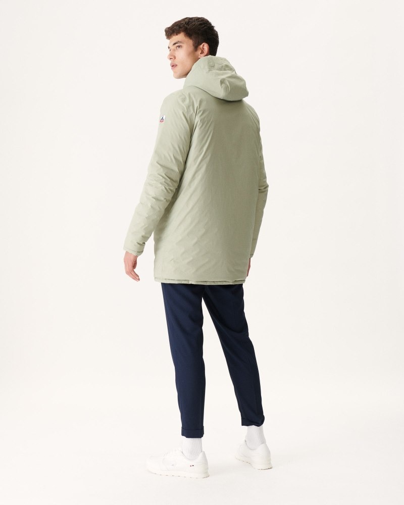 Grey Green / Olive JOTT Amsterdam Reversible Men's Down Jackets | AME-4392