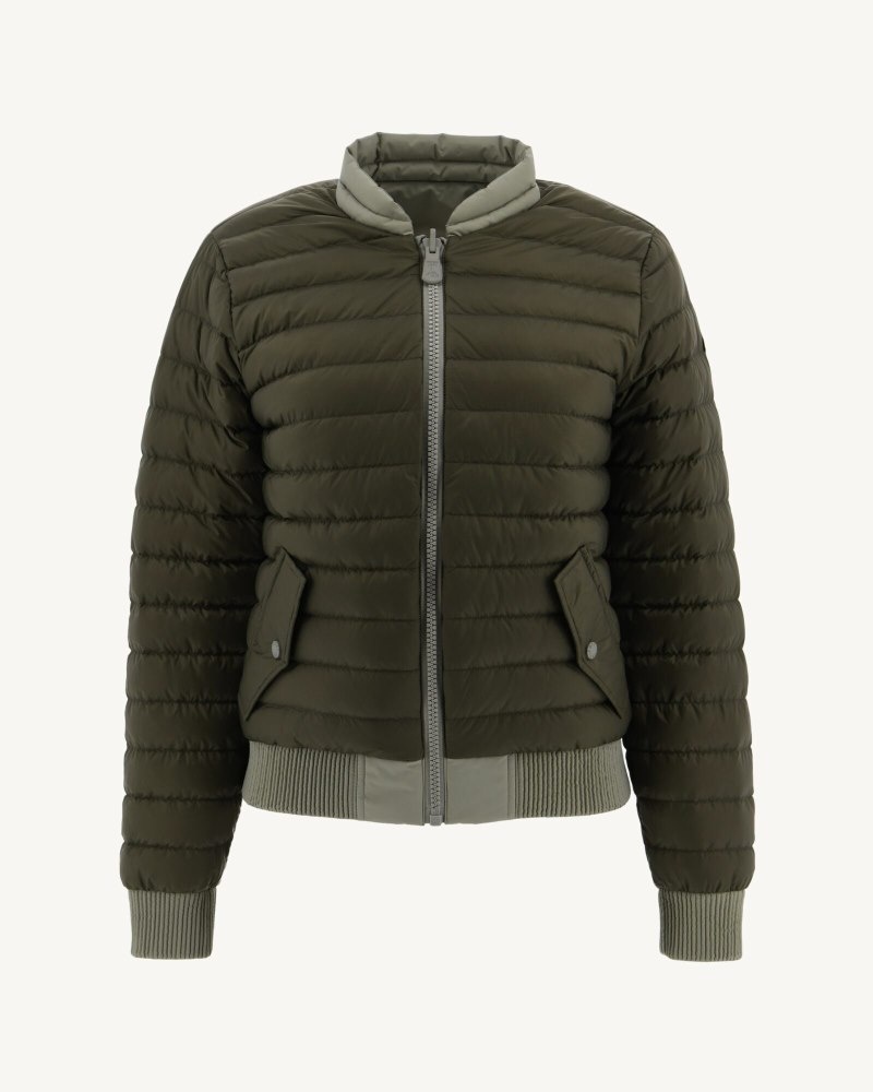 Grey Green / Olive JOTT Hanoi Reversible Women's Down Jackets | YJW-6668