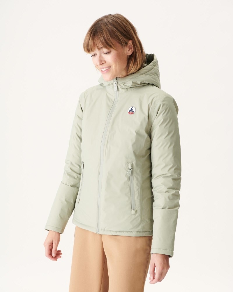 Grey Green / Olive JOTT Vienne Reversible Women\'s Down Jackets | VFP-9123