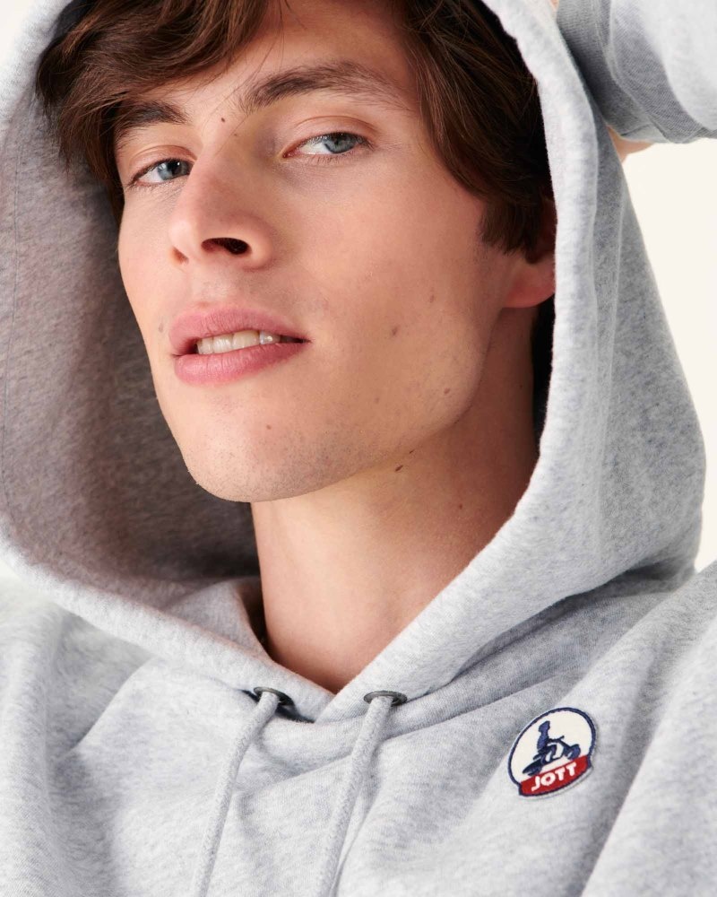 Grey JOTT Mataro Men's Hoodie | CTN-7108