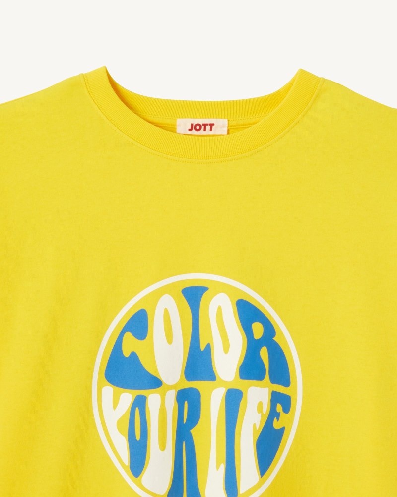 Lemon JOTT Citron Leo Organic Cotton Men's T Shirts | TXY-2569