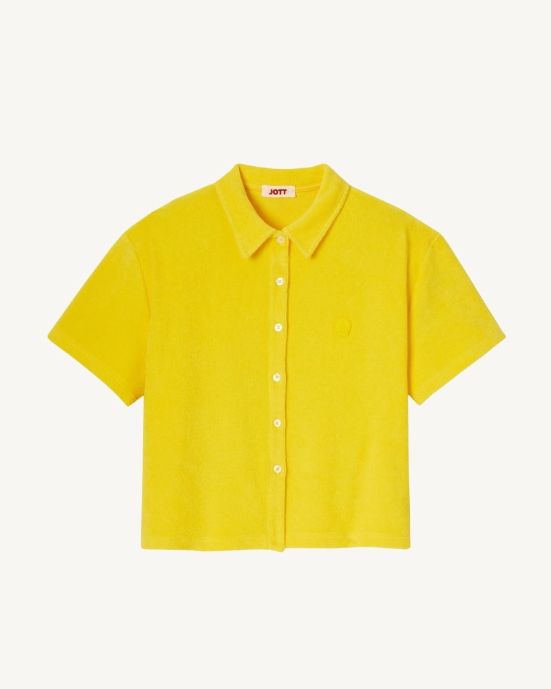 Lemon JOTT Citron Nova Short Terry Women's Shirts | THR-2810