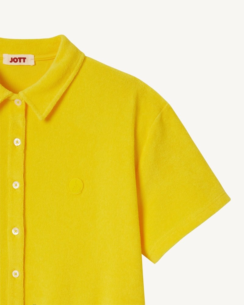 Lemon JOTT Citron Nova Short Terry Women's Shirts | THR-2810