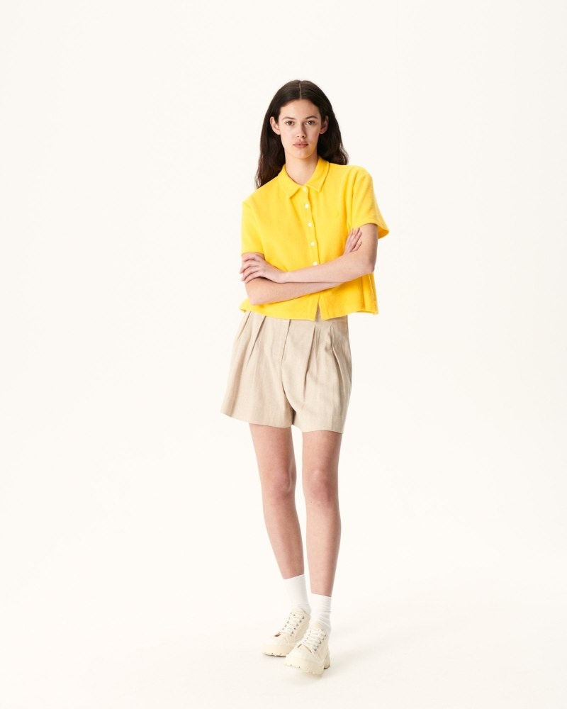 Lemon JOTT Citron Nova Short Terry Women's Shirts | THR-2810