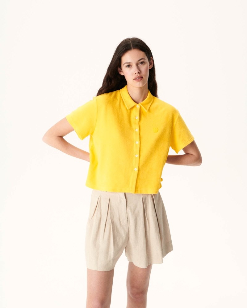 Lemon JOTT Citron Nova Short Terry Women\'s Shirts | THR-2810