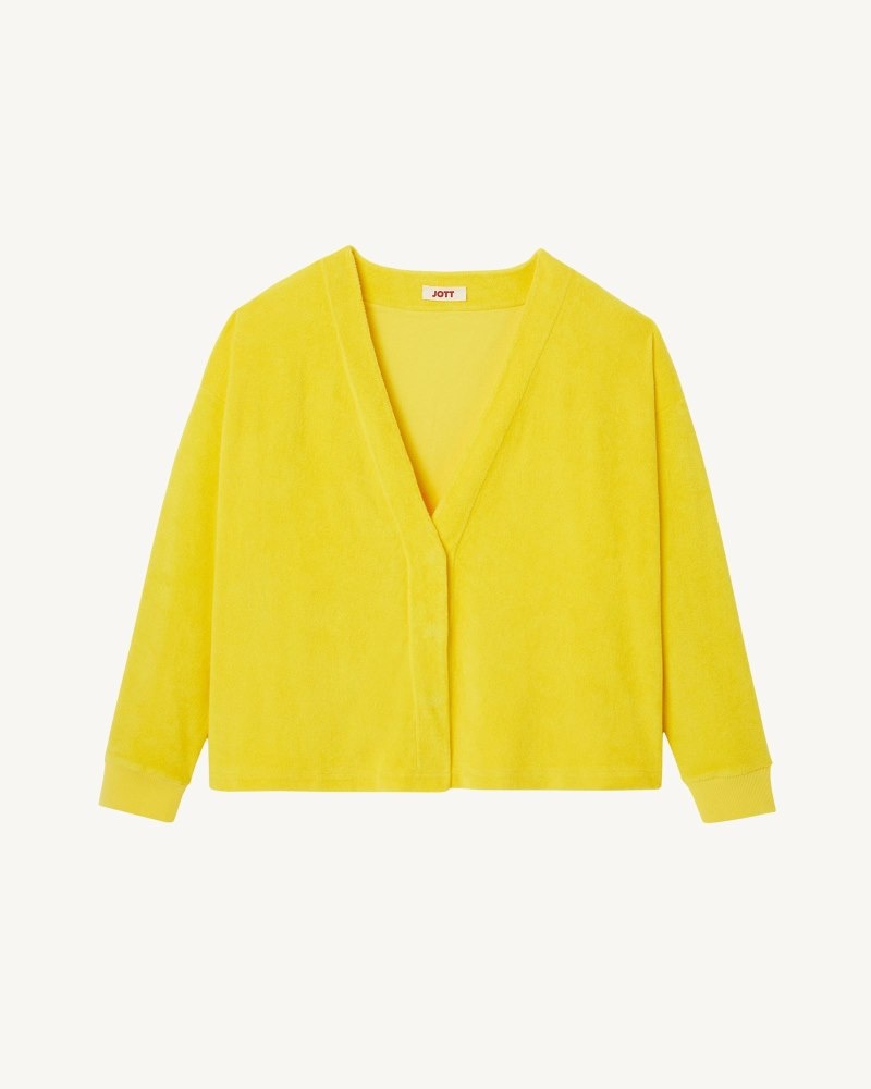 Lemon JOTT Pamplona Citron Long Sleeve Women's Cardigan | MIJ-3960