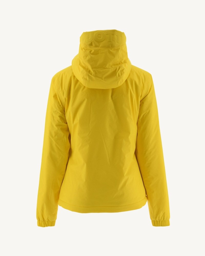 Lemon / Off-white JOTT Kara Reversible Hooded Ultralight Women's Down Jackets | LOM-0127