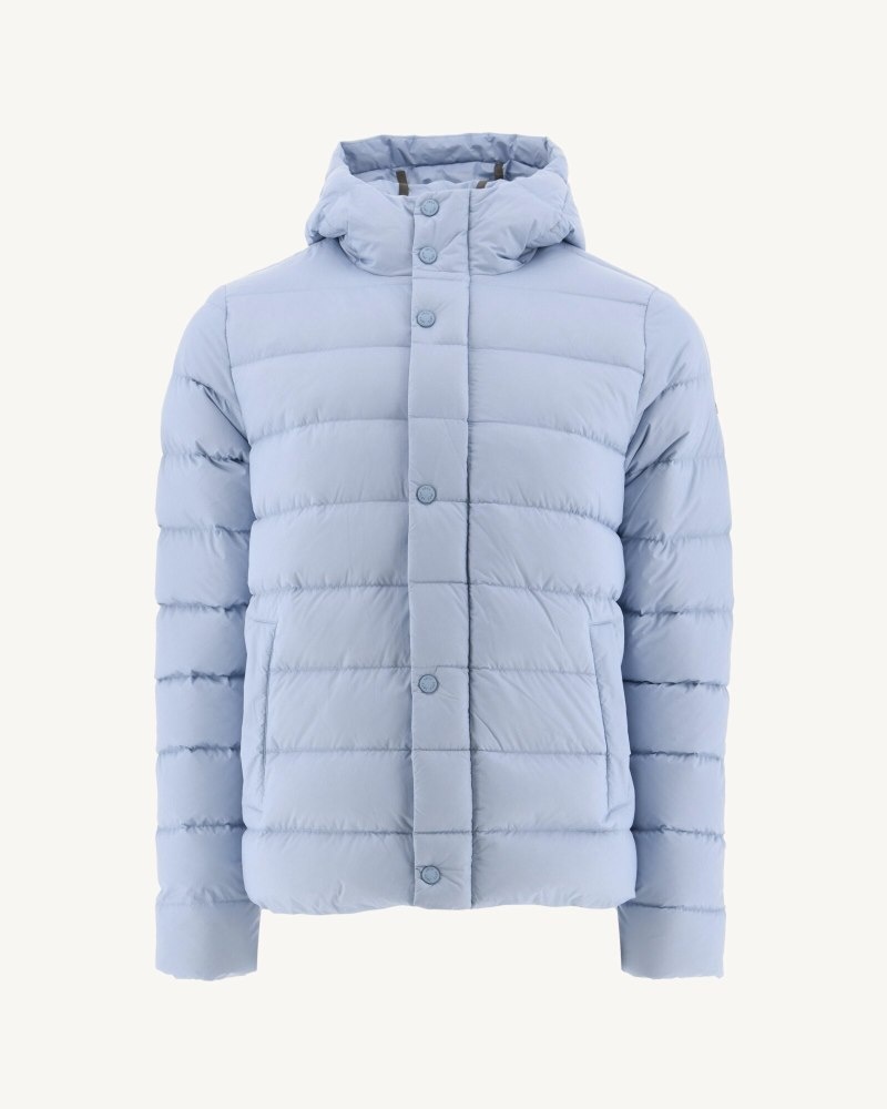 Light Blue JOTT Jorge Hooded Men's Puffer Jackets | YSS-3797