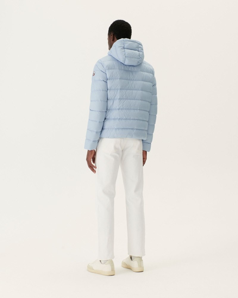 Light Blue JOTT Jorge Hooded Men's Puffer Jackets | YSS-3797