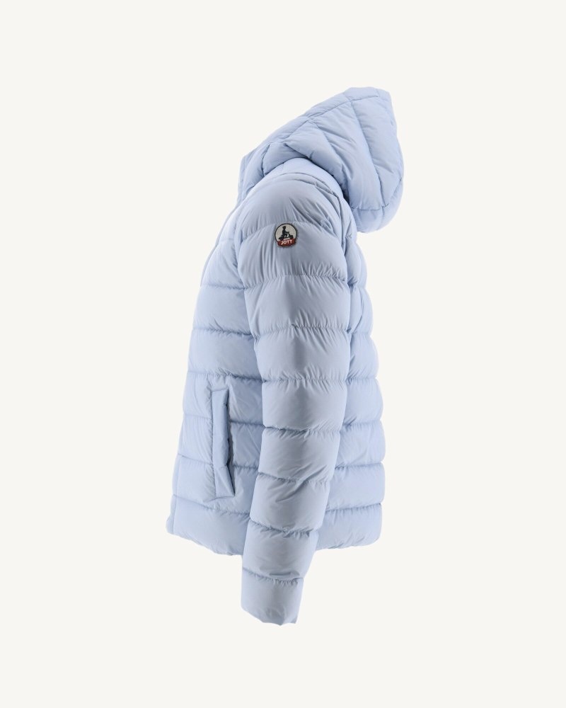 Light Blue JOTT Jorge Hooded Men's Puffer Jackets | YSS-3797