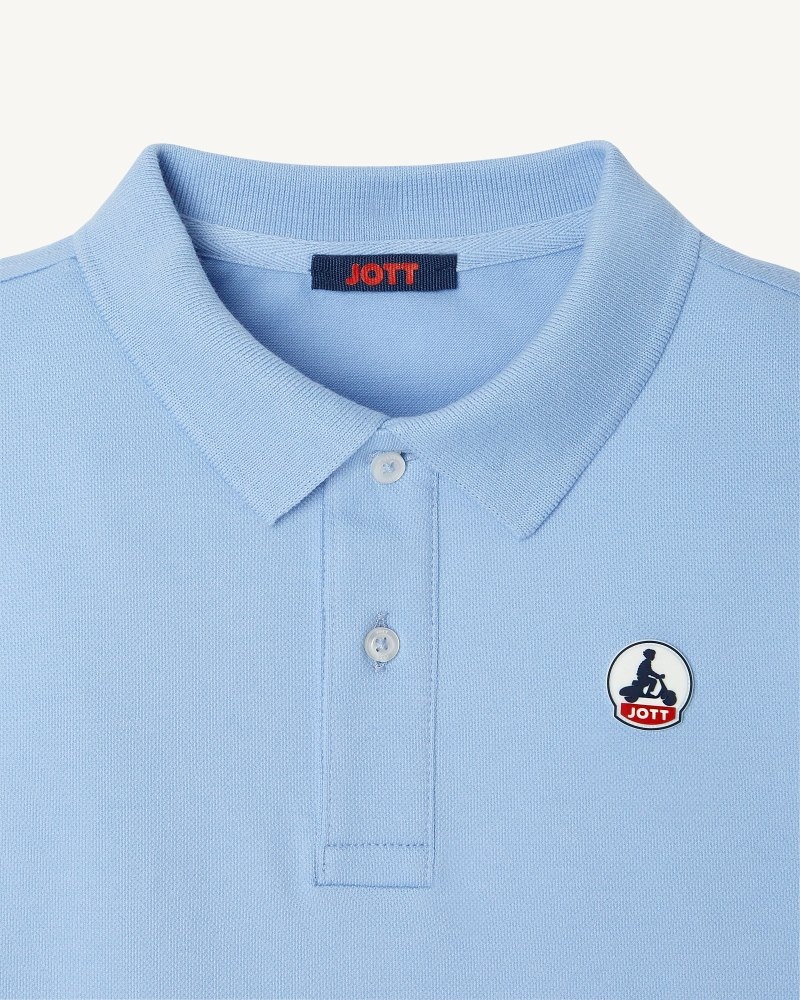 Light Blue JOTT Salvador Kids' Polo Shirts | OUU-5796