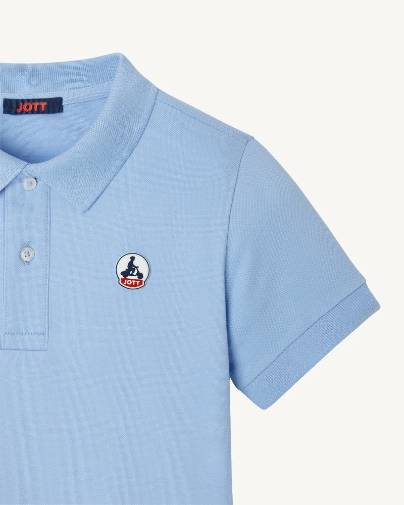 Light Blue JOTT Salvador Kids' Polo Shirts | OUU-5796