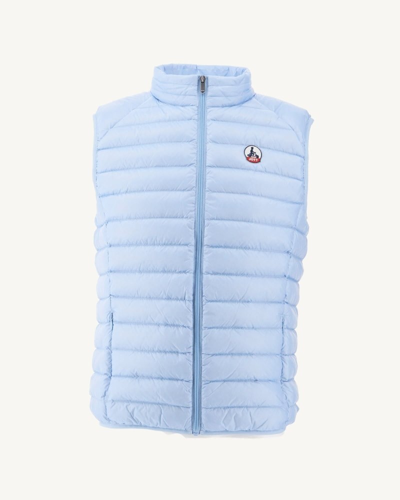 Light Blue JOTT Tom Sleeveless Men's Padded Jackets | GQH-6247