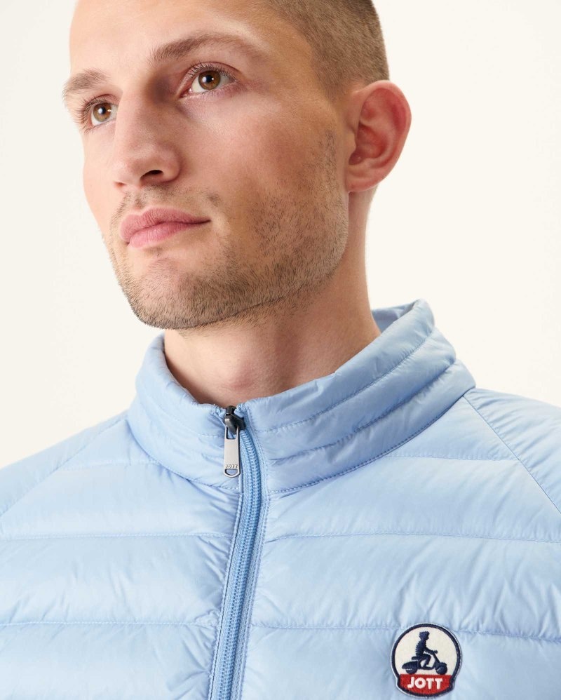 Light Blue JOTT Tom Sleeveless Men's Padded Jackets | GQH-6247