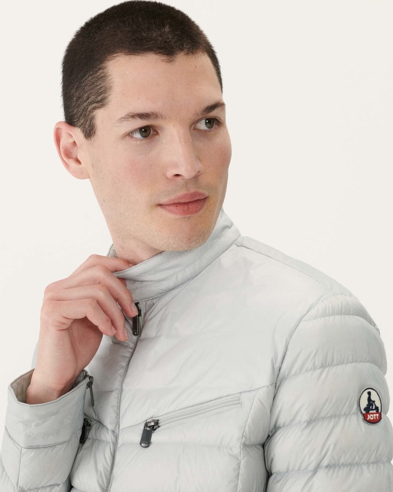 Light Grey JOTT David Men's Down Jackets | EBS-6537