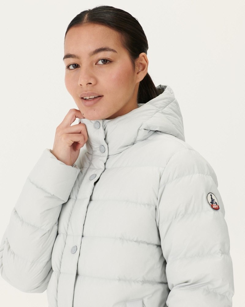 Light Grey JOTT Jane Straight Hooded Women's Padded Jackets | RTC-1295