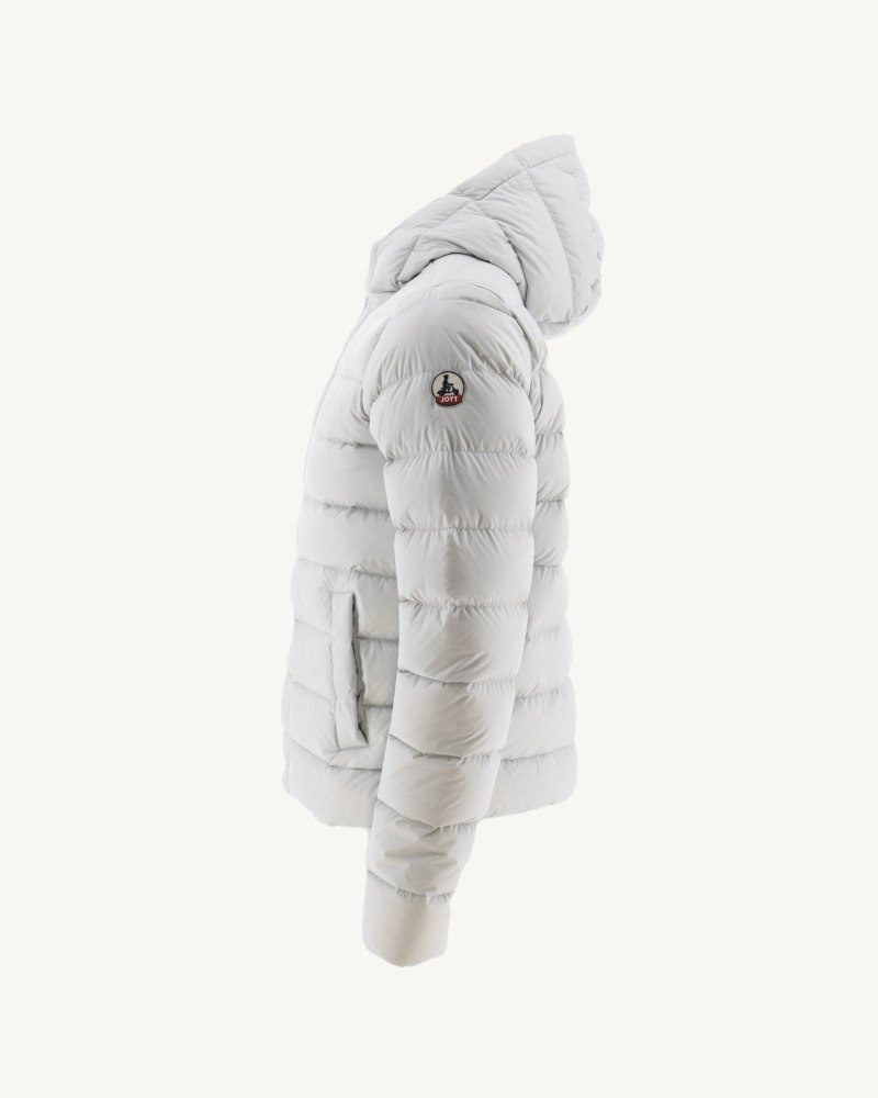 Light Grey JOTT Jane Straight Hooded Women's Padded Jackets | RTC-1295