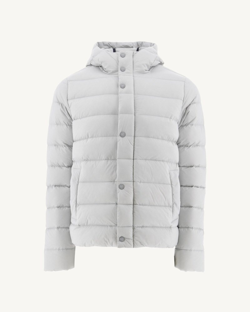 Light Grey JOTT Jorge Hooded Men's Puffer Jackets | WJP-3149