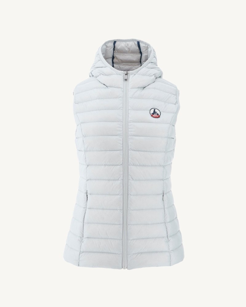 Light Grey JOTT Mali Lightweight Sleeveless Women's Padded Jackets | BPB-0987