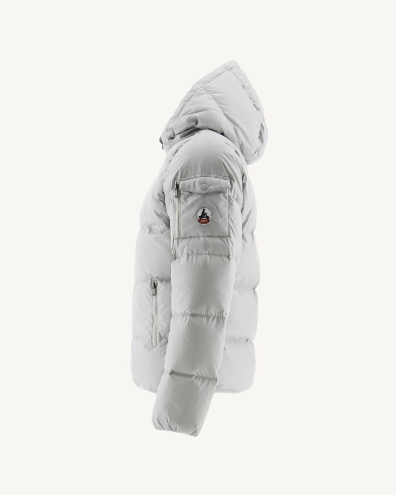 Light Grey JOTT Toledo Great Cold Hooded Men's Down Jackets | PDY-5151