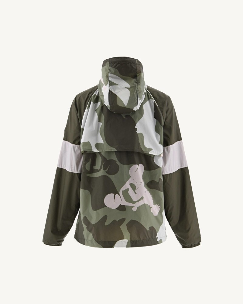 Light Khaki Camo JOTT Scirocco Hooded Women's Windbreaker | OCQ-0269