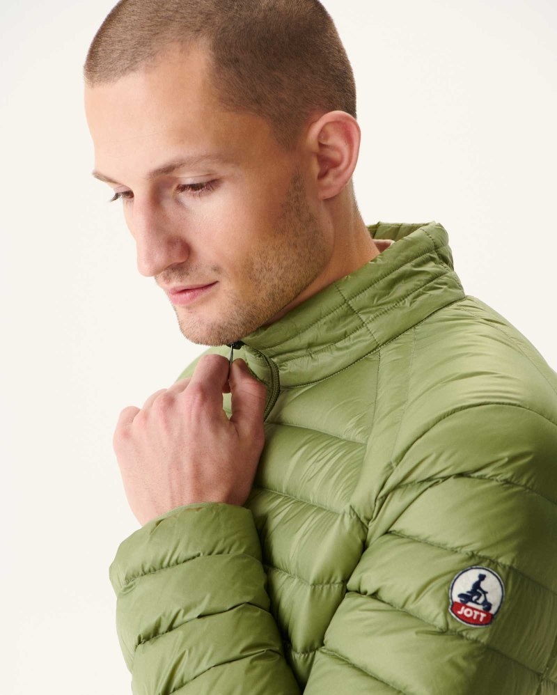 Light Khaki JOTT Matte Lightweight Men's Padded Jackets | QWY-2866