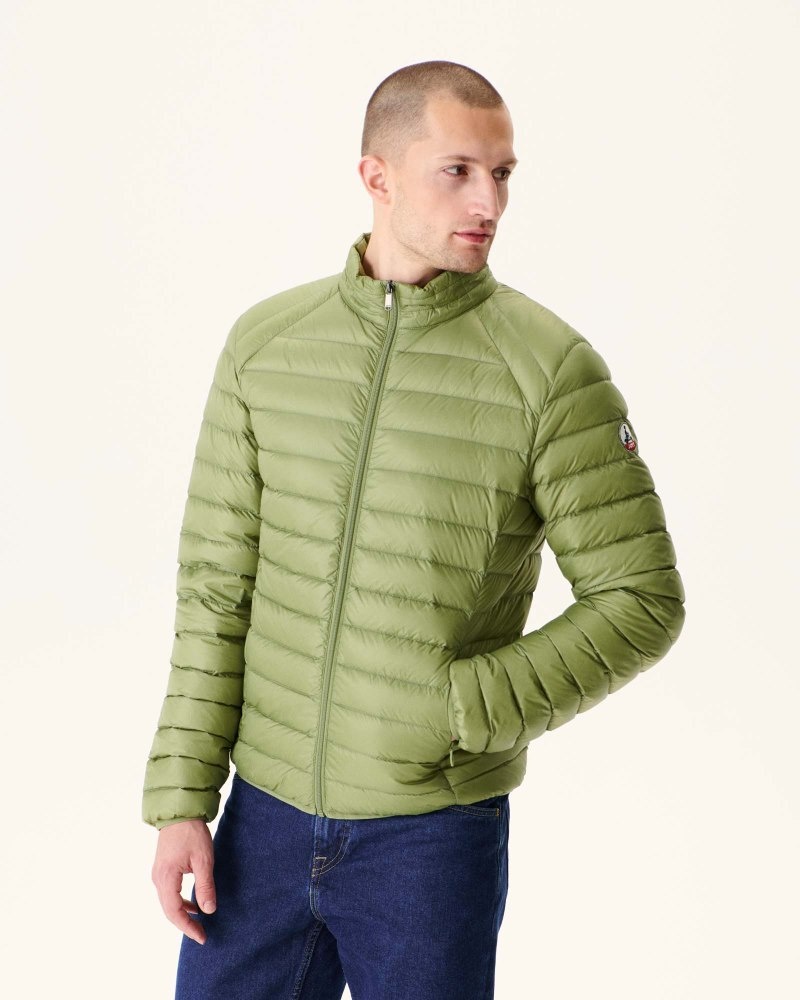 Light Khaki JOTT Matte Lightweight Men\'s Padded Jackets | QWY-2866