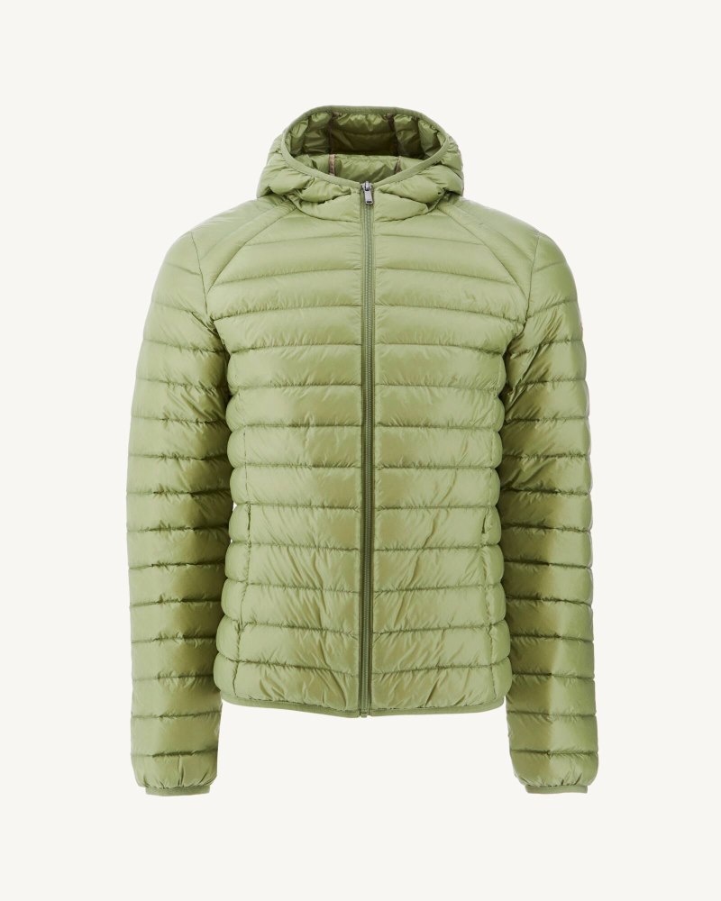 Light Khaki JOTT Nico Lightweight Hooded Men's Puffer Jackets | YDD-6328