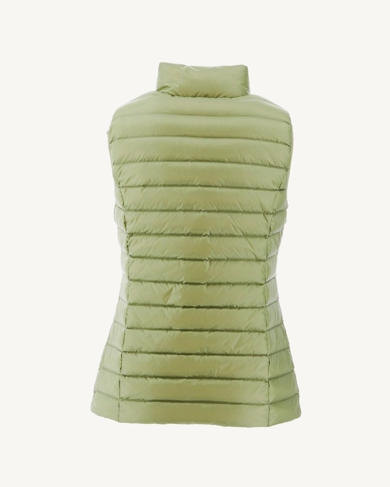 Light Khaki JOTT Seda Light Sleeveless Women's Down Jackets | QBJ-8435