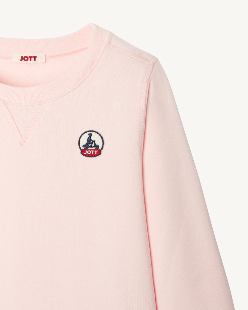 Light Pink JOTT Barcelos Organic Cotton Kids' Sweatshirts | UZV-1296