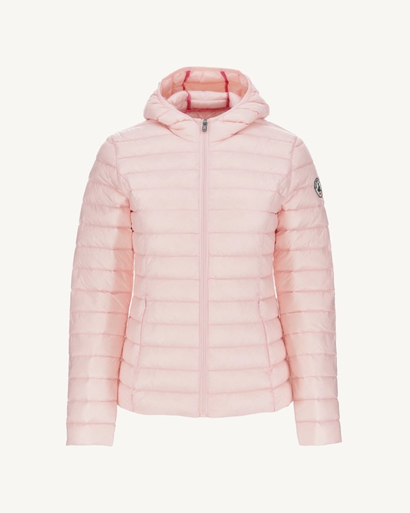 Light Pink JOTT Cloe Lightweight Hooded Women\'s Down Jackets | ZAI-3486