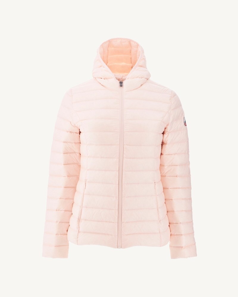 Light Pink JOTT Cloe Lightweight Hooded Women's Down Jackets | HIO-3042