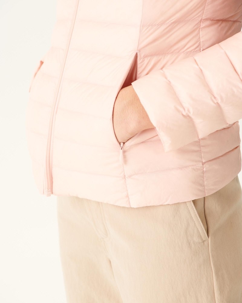 Light Pink JOTT Cloe Lightweight Hooded Women's Down Jackets | HIO-3042